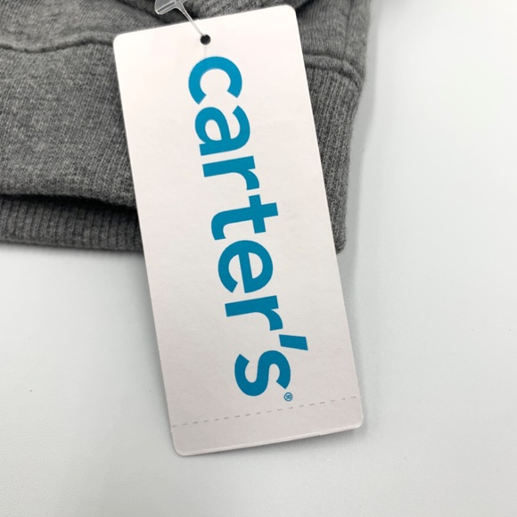 New Carter’s Baby Boy Christmas embroidered red truck/ gray button up Cardigan - Picture 8 of 12